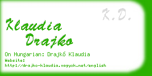 klaudia drajko business card