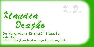 klaudia drajko business card